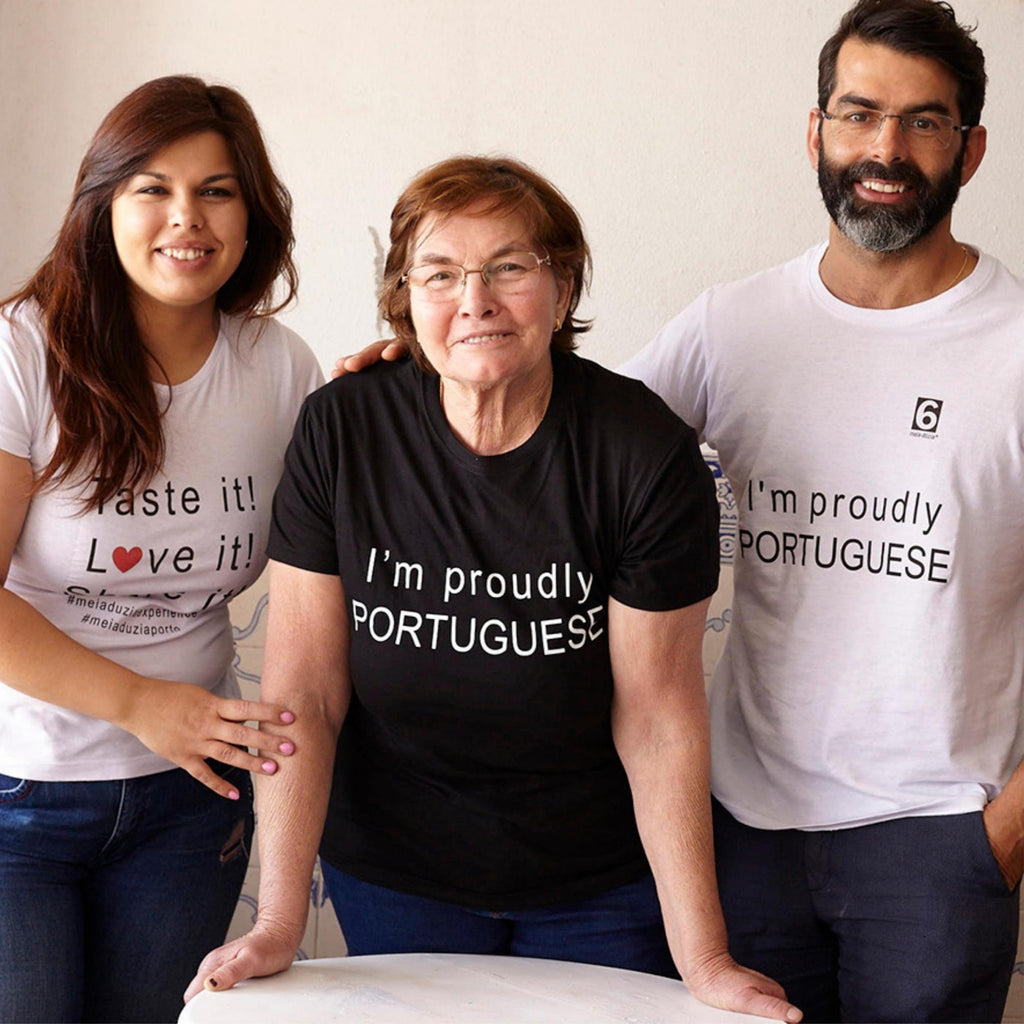 Os fundadores da meia.dúzia® sabores de Portugal, Jorge e Andreia Ferreira, com a sua mãe