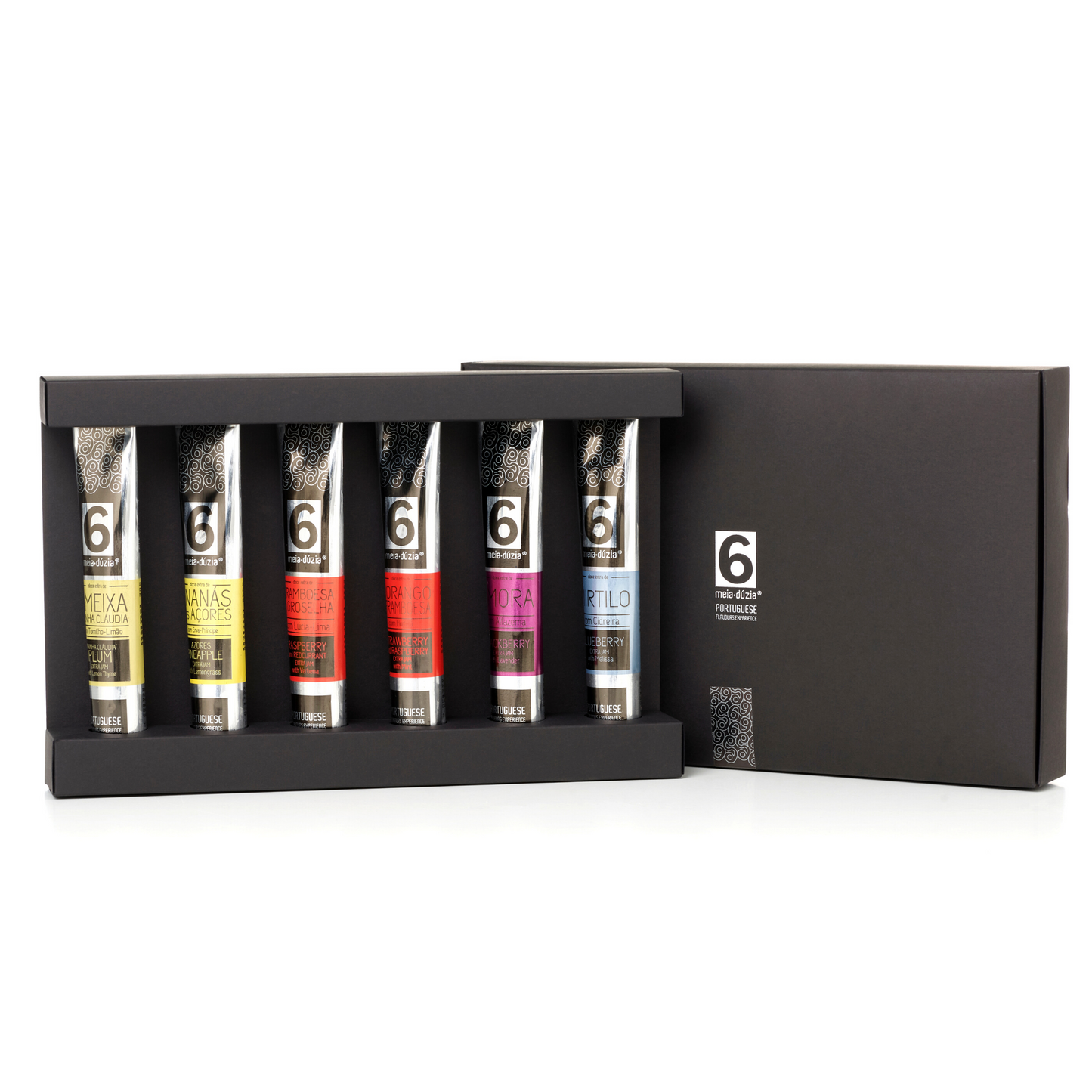 Pack 6 Compotas Artesanais com Ervas Aromáticas em bisnaga meia.dúzia - sabores de Portugal 