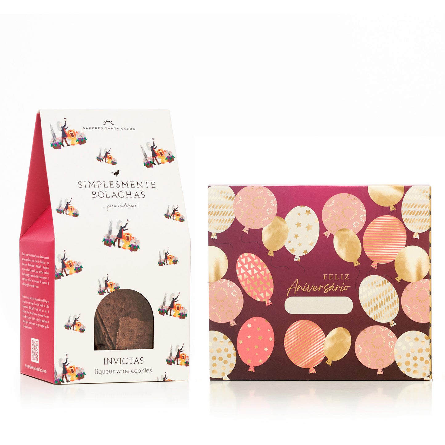 Box Experiência: Kit 6 Chocolates + Bolachas Invictas | Prenda de Aniversário para Mulher personalizável. Sabores de Portugal num presente de aniversário gourmet que todos amam receber. meia.dúzia® Sabores de Portugal, prendas de aniversário gourmet