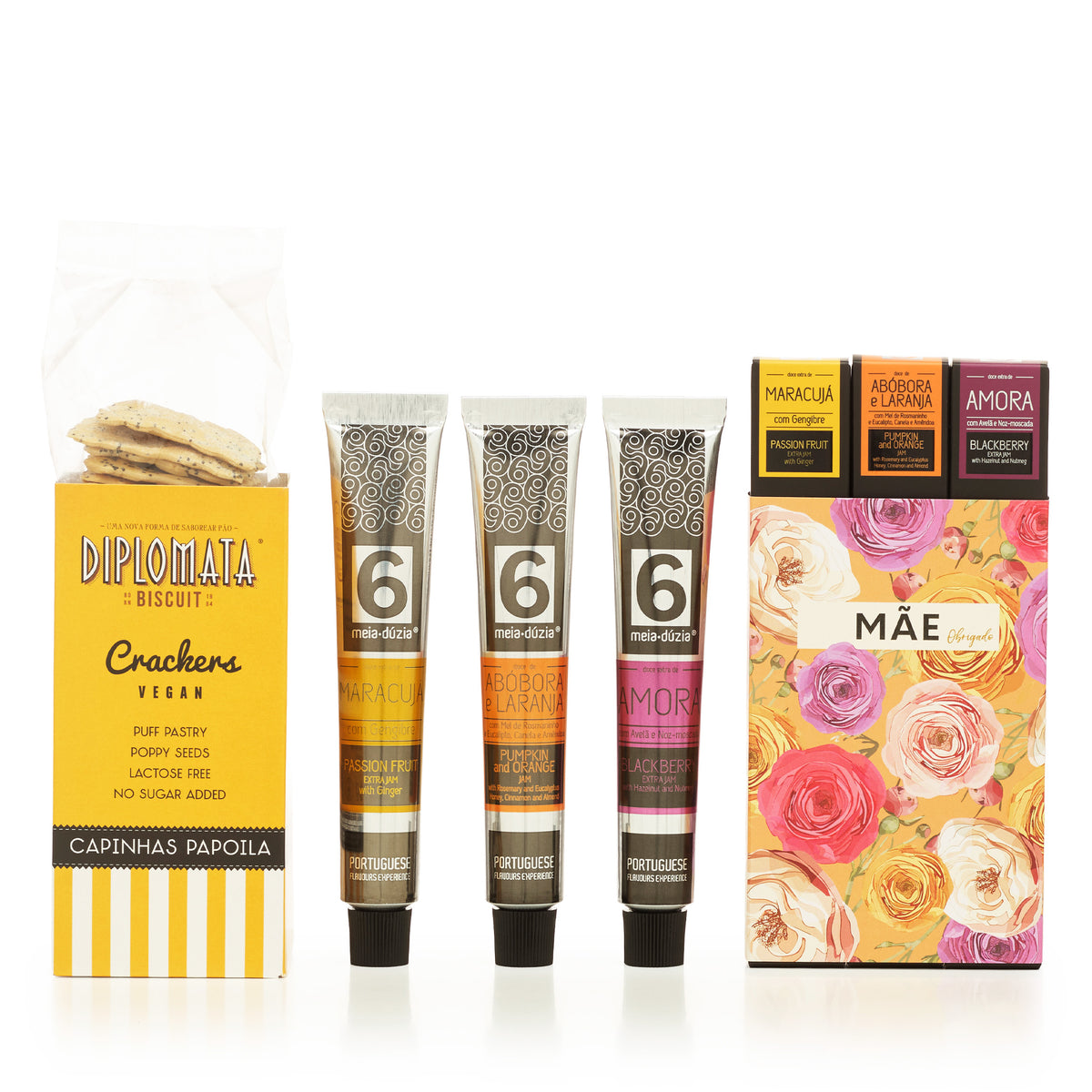 Box Experiência: PACK 3 Doces + Crackers | Prenda Dia da Mãe – meia.dúzia®