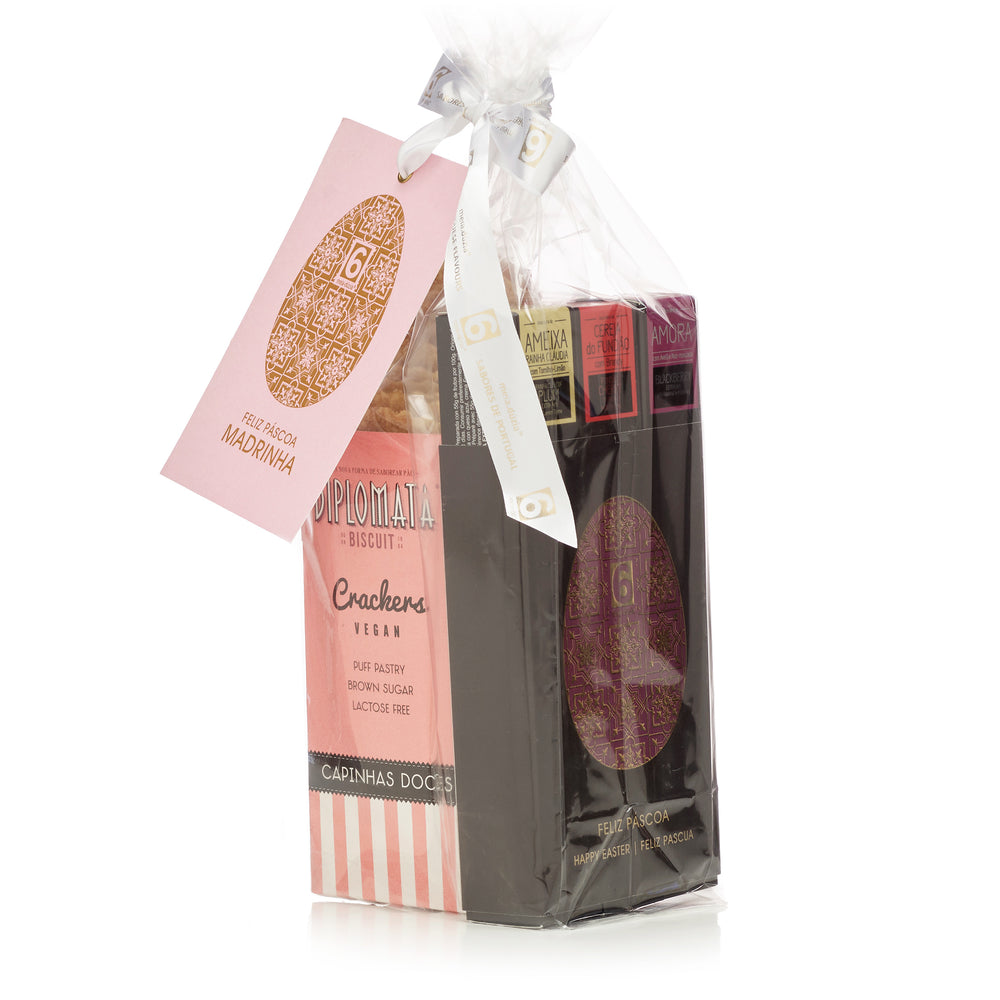 Box Experiência: PACK 3 Doces + Crackers | Prenda da Páscoa para Madrinha
