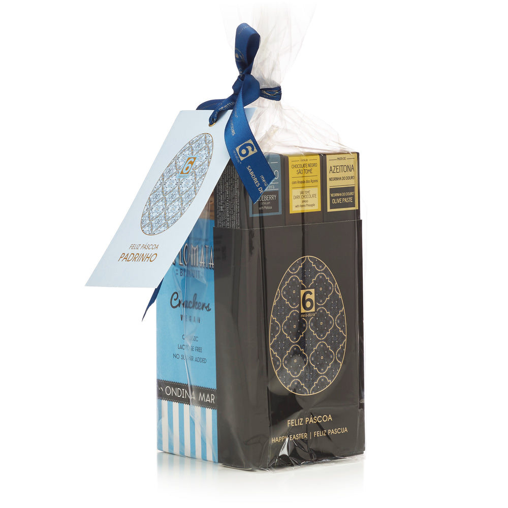 Box Experiência: PACK 3 Sabores + Crackers | Prenda da Páscoa para Padrinho