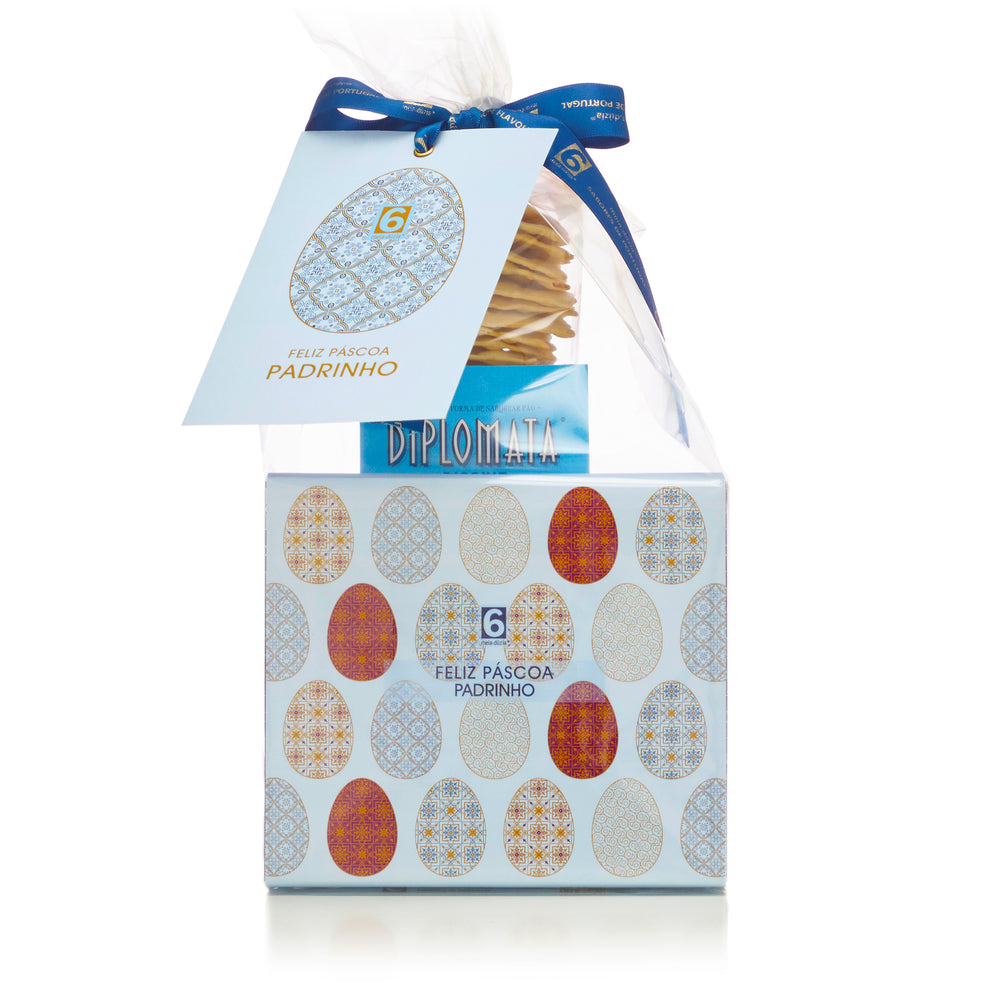 Box Experiência Padrinho: Kit 6 Compotas + Crackers | Prenda da Páscoa