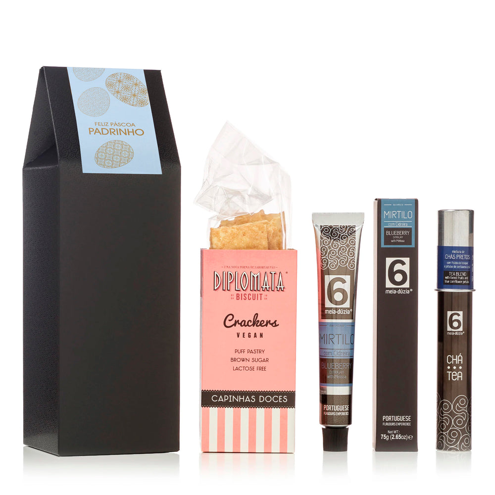 Box Experiência da Páscoa: Doce + Chá + Crackers | Prenda para o Padrinho