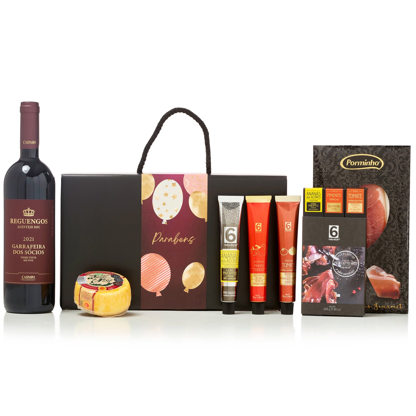 Cabaz Prenda de Aniversário | Experiência Sabores de Portugal. Sabores de Portugal num presente de aniversário gourmet que todos amam receber. meia.dúzia® Sabores de Portugal, prendas de aniversário gourmet