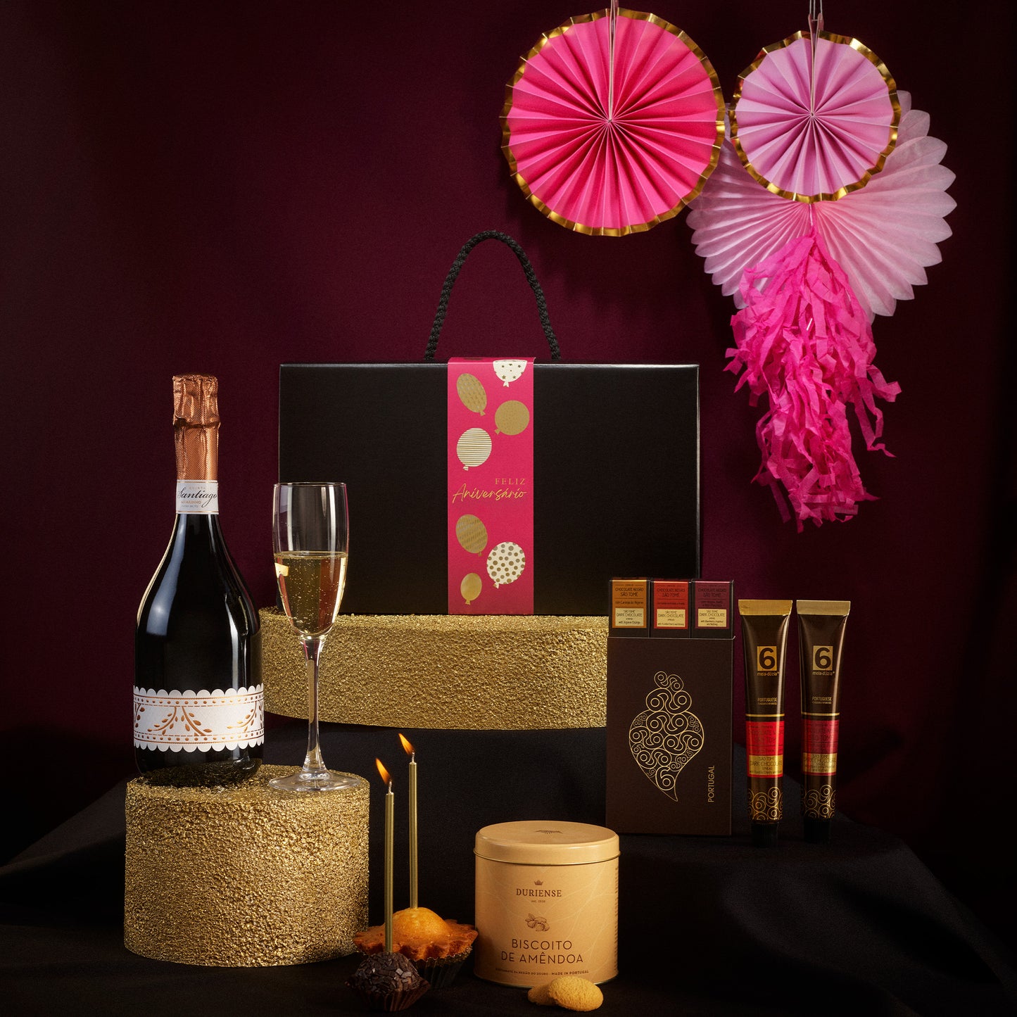 Cabaz Prenda de Aniversário | Experiência Gourmet Amantes de Chocolate, meia.dúzia® Sabores de Portugal, prendas de aniversário gourmet