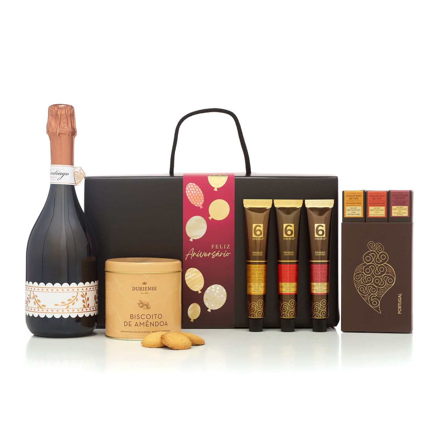 Cabaz Prenda de Aniversário | Experiência Gourmet Amantes de Chocolate, meia.dúzia® Sabores de Portugal, prendas de aniversário gourmet