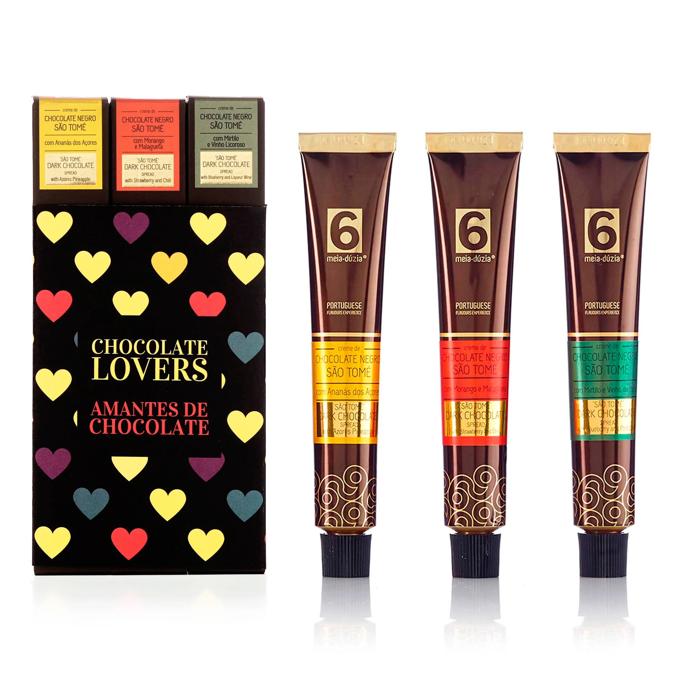 PACK 3 Amantes de Chocolate - Chocolates Românticos Gourmet para Casal