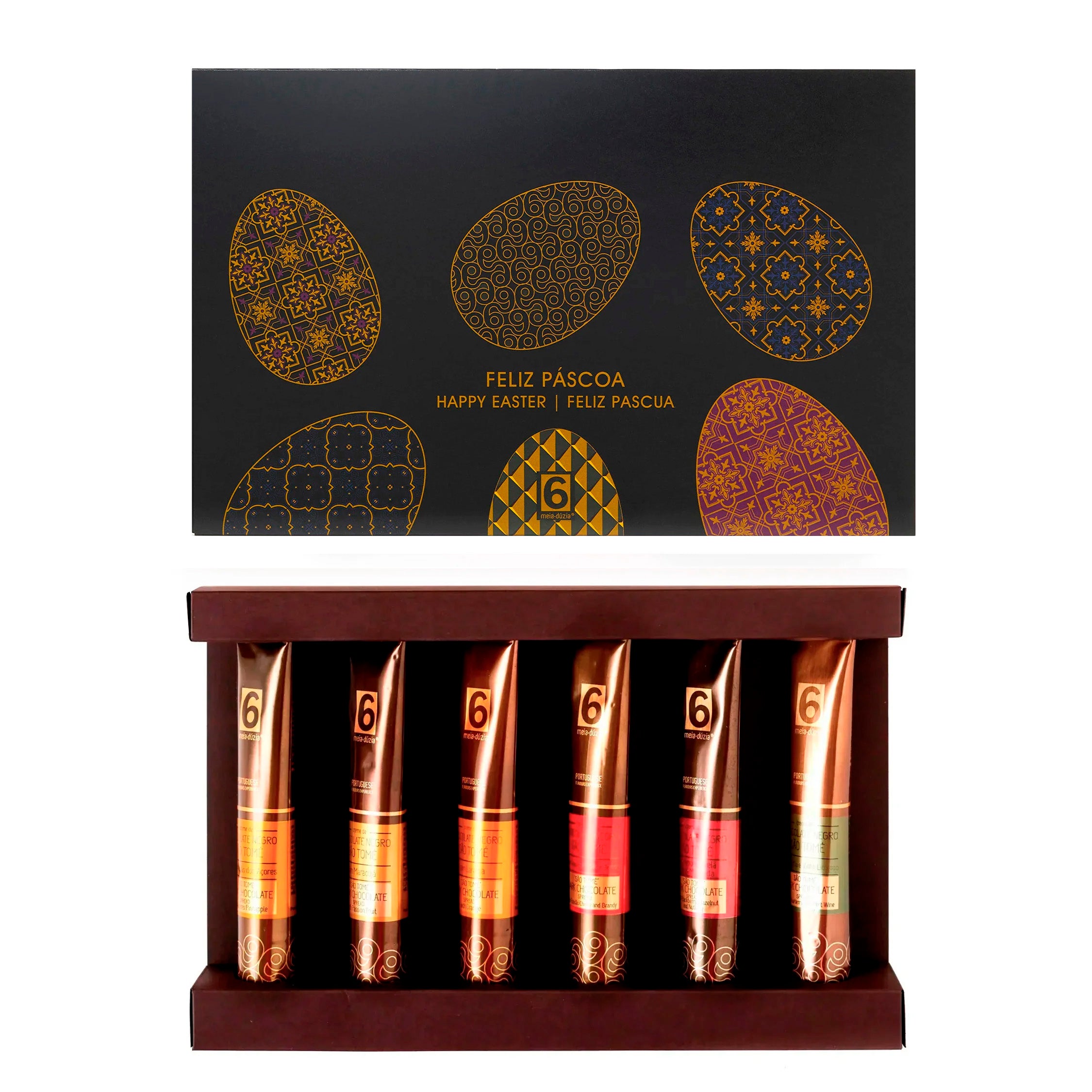 PACK 6 Cremes de Chocolate Negro São Tomé com Frutas | Edição Páscoa