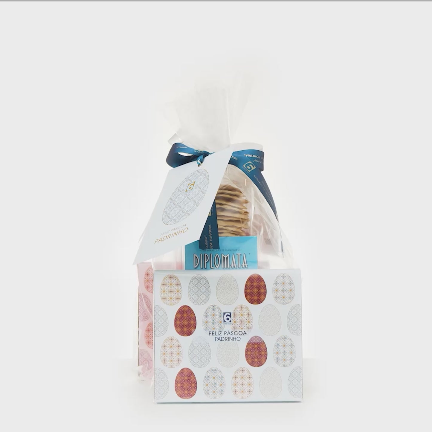 Box Experiência Madrinha: Kit 6 Chocolates + Crackers | Prenda da Páscoa