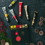 PACK 6 Edição Especial Natal - Bola Natalicia, com compota de pera, compota de maçã, compota de cerja, chutney de pimento, creme de chocolate negro com mirtilo e vinho do porto, pasta de azeitona negrinha do douro - meia.dúzia, sabores de portugal em bisnaga