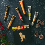 PACK 6 Edição Natal - Galo,pasta de azeitona, creme de chocolate negro com laranja, creme de chocolate negro com morango e malagueta, chutney de manga, compota de maçã, compota de maracujá - meia.dúzia, sabores de Portugal