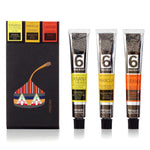 PACK 3 Doces – Recordação da ilha da Madeira Portugal, inclui:compota de banana e clementina com rum, compota de maracujá com gengibre, compota de laranja com vinho da Madeira - doces portugueses gourmet em bisnaga by meia.dúzia - sabores de Portugal