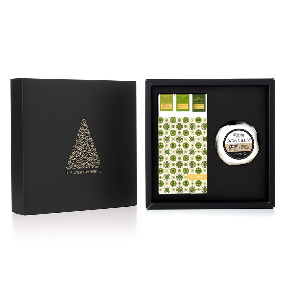 Gastronomic Box n.11: Cow Cheese + PACK3 Green Olive Oils | Christmas Special