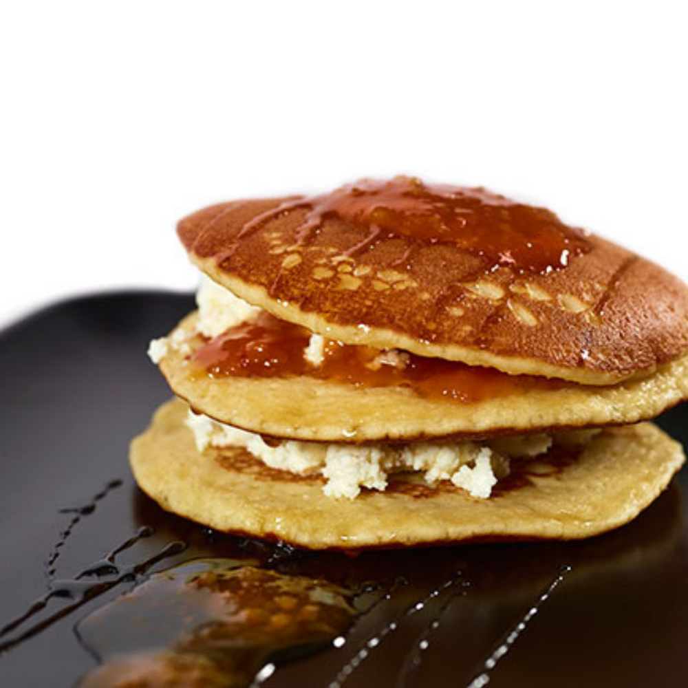 
                  
                    Panquecas com recheio de requeijão e doce de abóbora e topping de mel meia.dúzia
                  
                