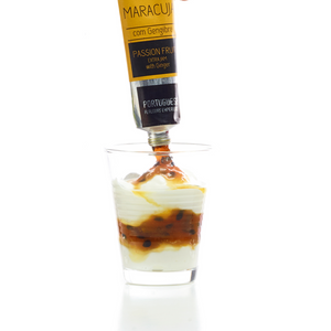 Panna Cotta com Doce de Maracujá com Gengibre. Uma sobremesa light recheada de sabores intensos!
