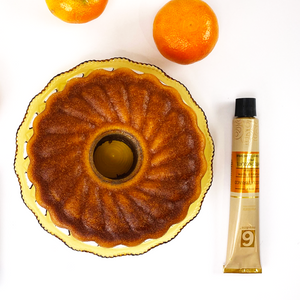 Bolo de laranja recheado com Creme de Chocolate Branco com Laranja do Algarve, Yuzu e Iyokan meia.dúzia®